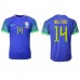 Cheap Brazil Eder Militao #14 Away Football Shirt World Cup 2022 Short Sleeve